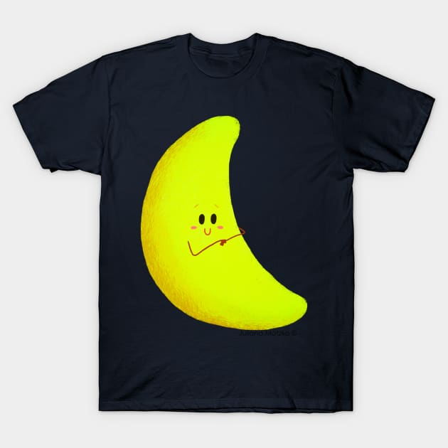 Cute Crescent Moon T-Shirt by julianamotzko